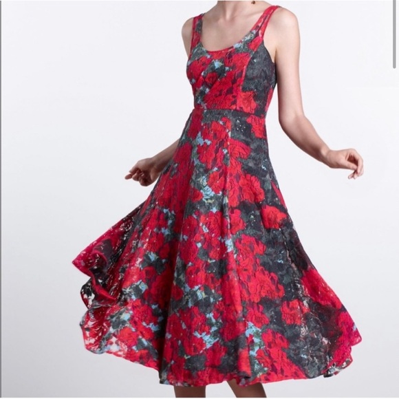 Tracy Reese Dresses & Skirts - Tracy Reese Noisette lace floral midi gown deconstructed NWT 4 Anthropologie